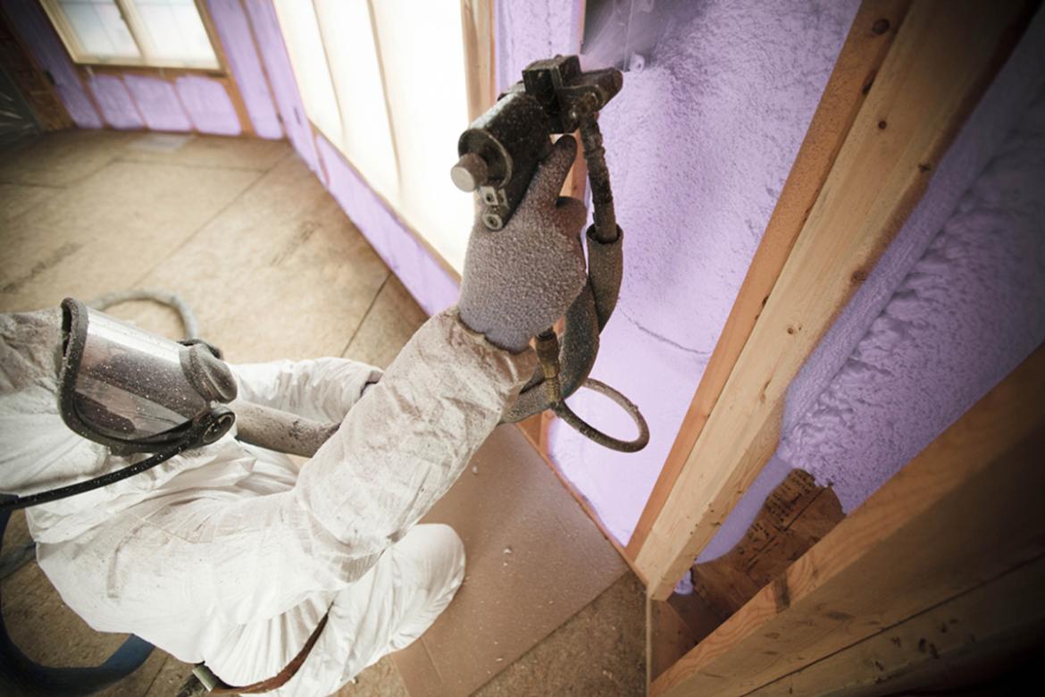 Always hire a professional insulation technician to install spray foam.