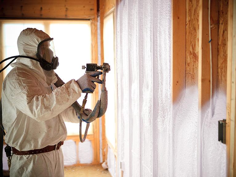Spray foam insulation is included in the CleanBC Rebate Program.