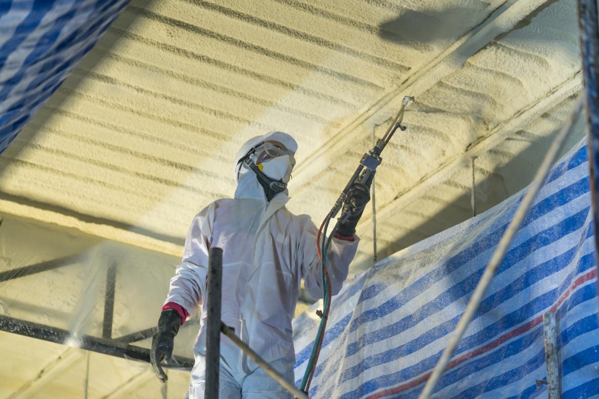 With its high R-Value rating, spray-foam is one of the best insulation types used to protect businesses and keep them up to code. 