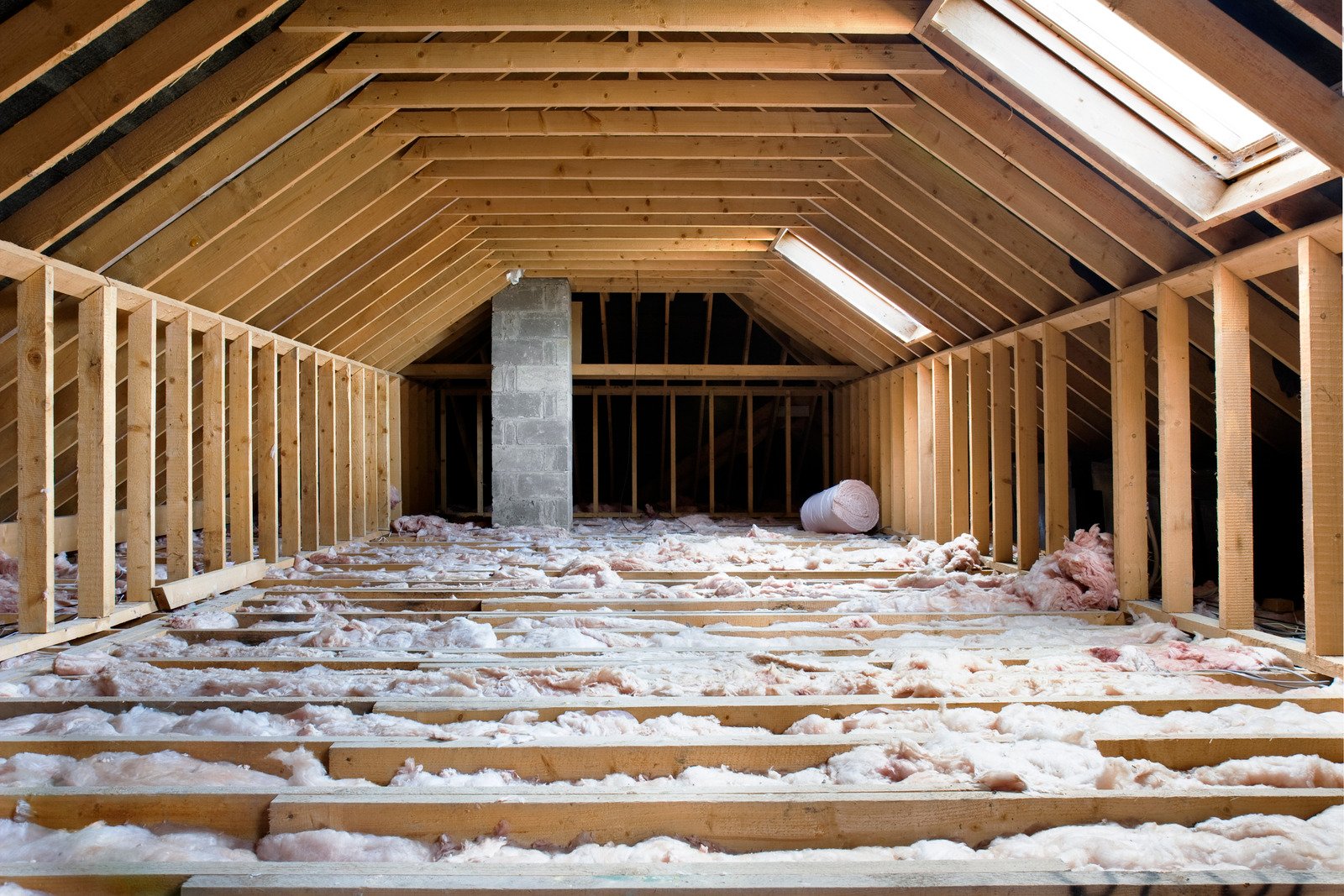 An insulation professional blowing fresh loose-fill insulation into an attic. Upgrading attic insulation is one of the fastest ways to improve a home’s ability to keep out the summer heat.