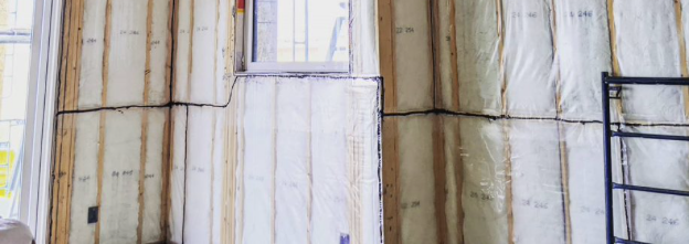 Fiberglass is a budget-friendly option in milder climates but doesn't provide an air barrier. Combining it with a vapour barrier is an important step to help the fibreglass batt insulation maintain its effectiveness.